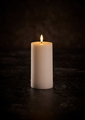 Kubbelys med 3D LED-flamme H15 cm